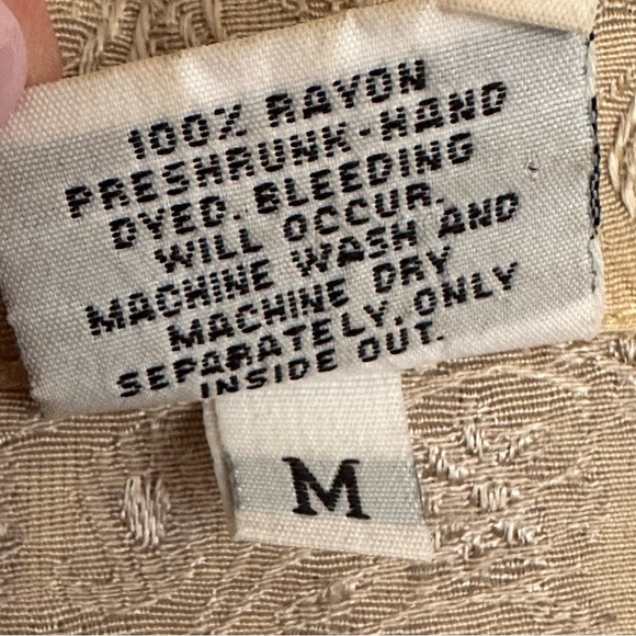 CP SHADES San Francisco Vintage Jacquard Button Up Blouse Long Sleeves Medium - Picture 10 of 13